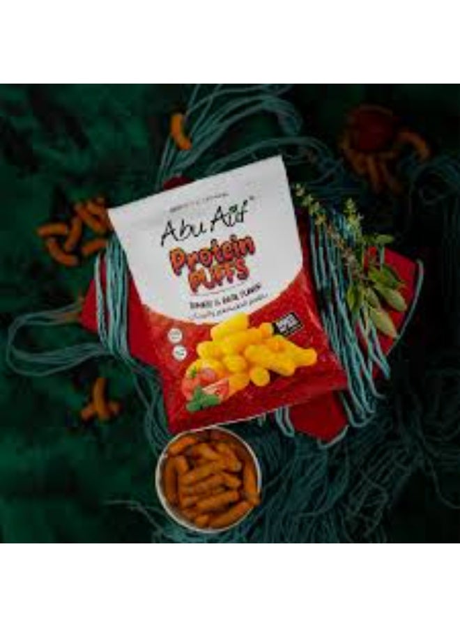 أبو عوف أبو أوف وجبات خفيفة نفخية بنكهات الطماطم والريحان – عبوة 20 × 60 جرام | وجبات نفخية صحية ومقرمشة - Image 2